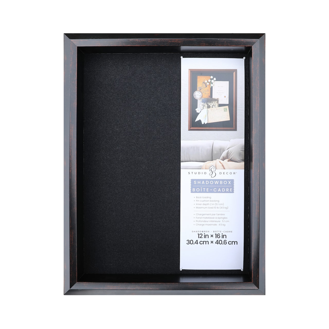 6 Pack: 12" x 16" Brown Beveled Shadow Box by Studio Décor®